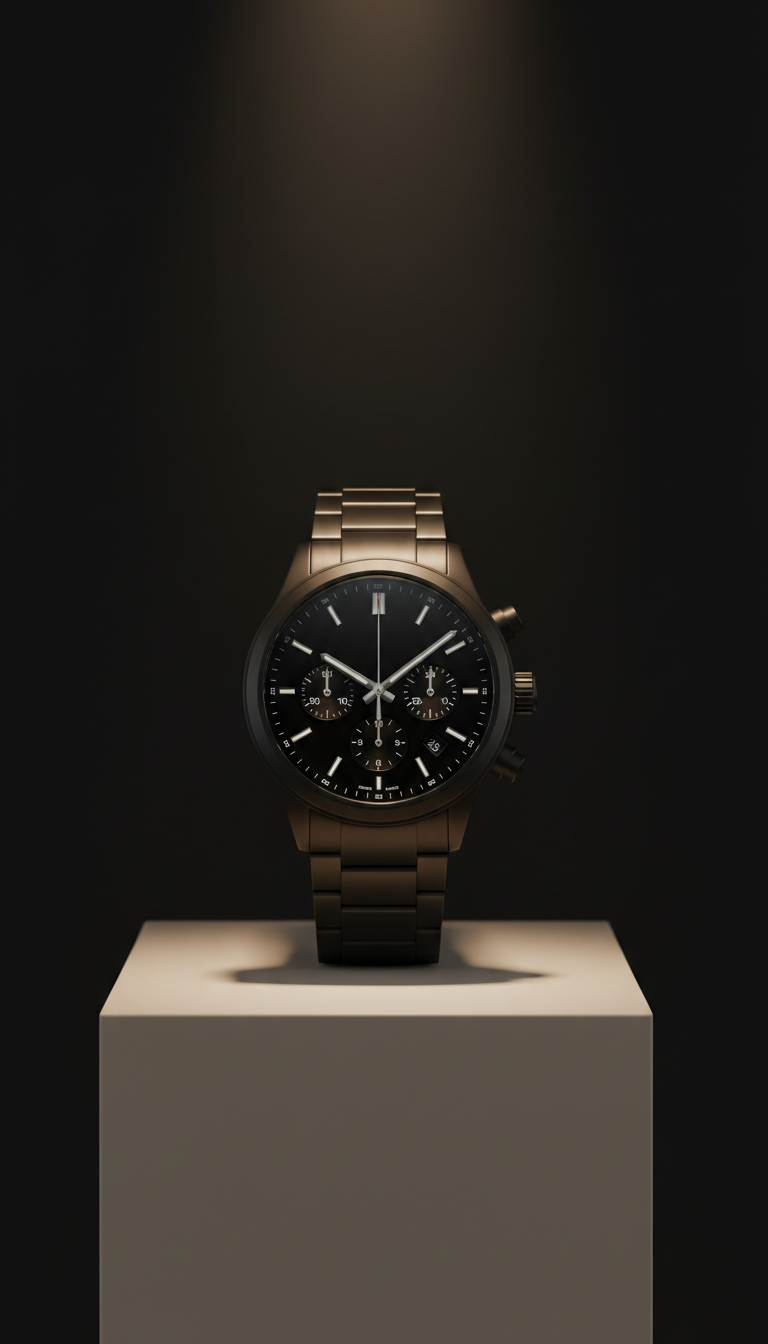 Obsidian steel chronograph