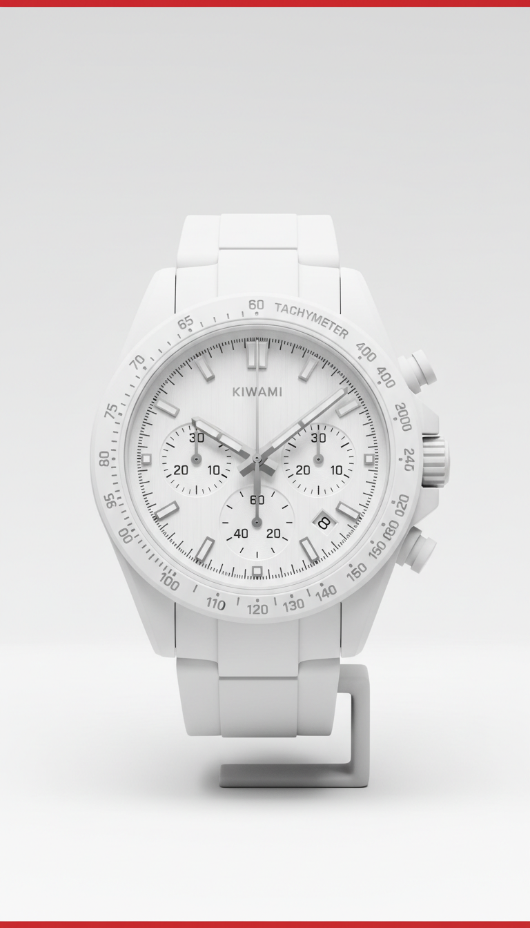 Matte White Chronograph with Sapphire Crystal