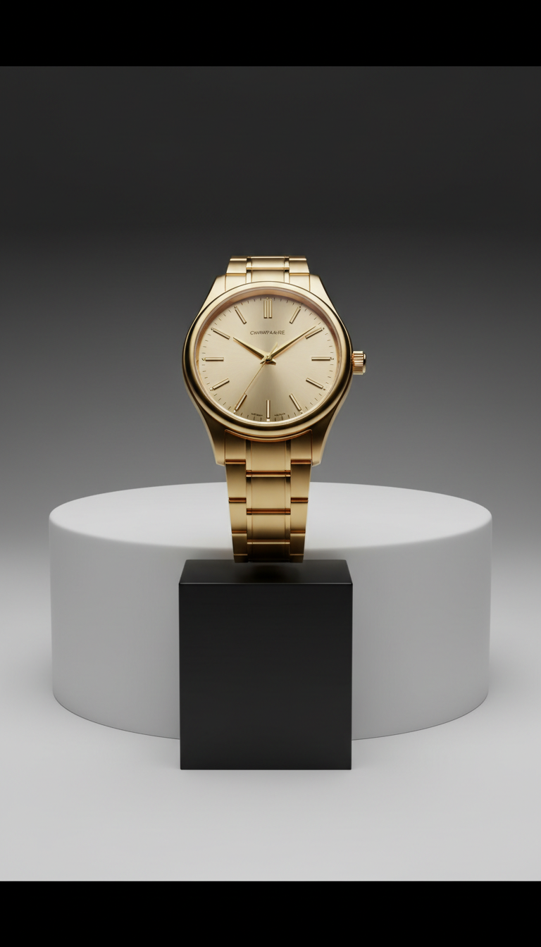 Champagne gold limited edition watch