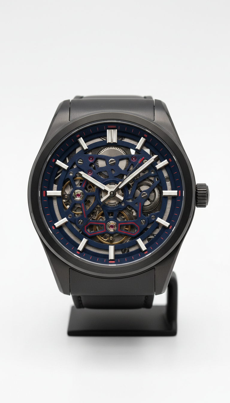 Midnight Blue Skeleton Mechanical Watch