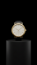 Brushed Gold Accent Minimalist Watch